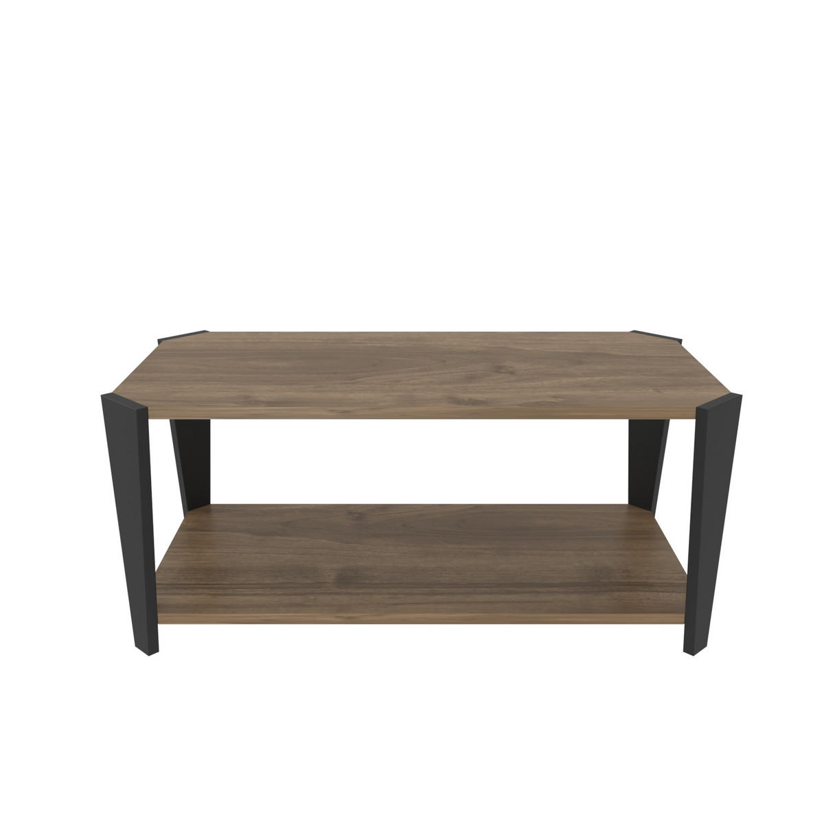 COUCHTISCH Monaco - Schwarz/Braun, Holzwerkstoff (91/47.5/33cm) - Decorotika