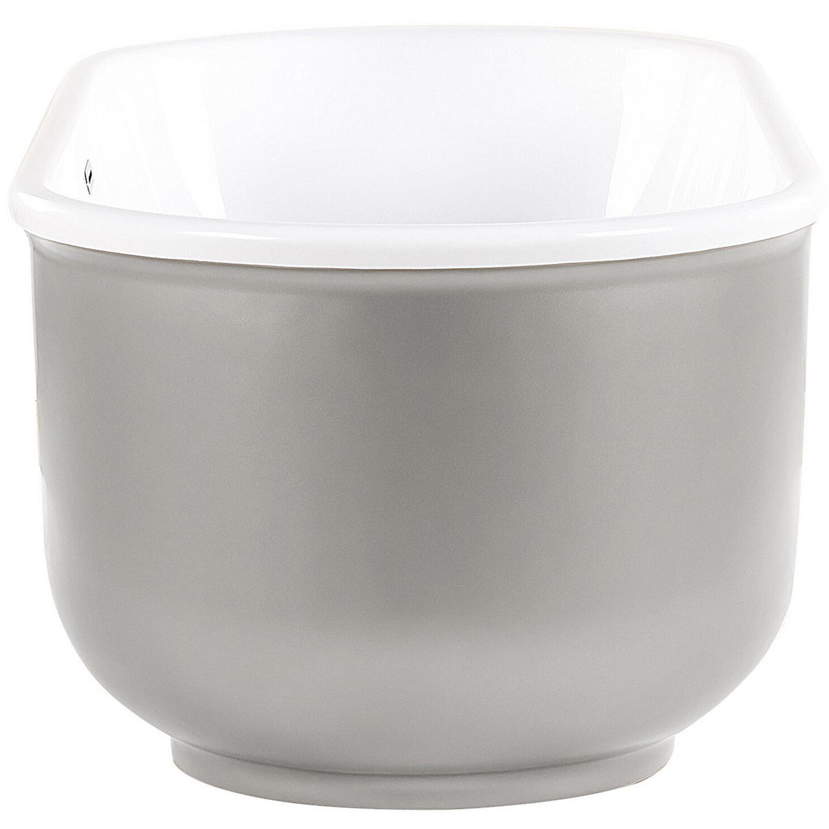 BADEWANNE FREISTEHEND 80x170x59 cm silber Pinel - Silberfarben, Kunststoff (80/59/170cm) - Beliani