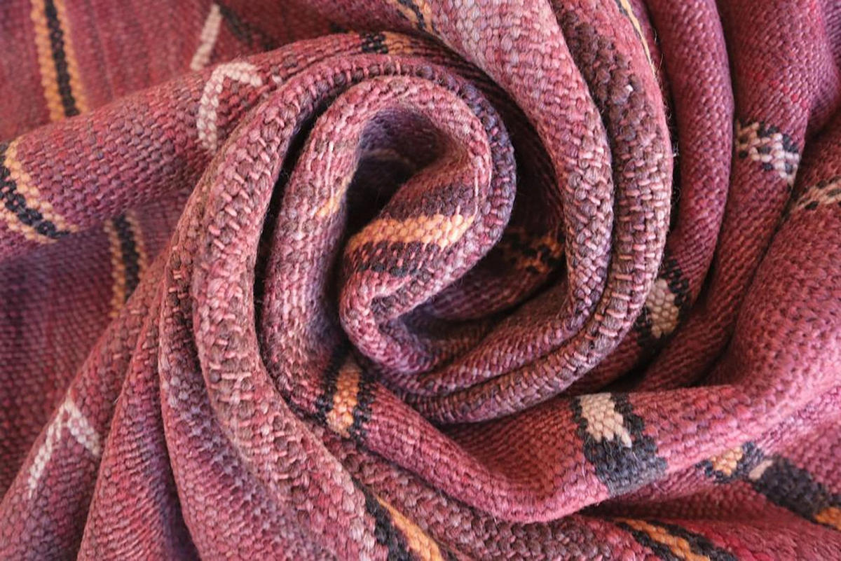 BERBERTEPPICH aus reiner Wolle 157x 217 cm - Rot, Naturmaterialien (157/217cm) - AFK Living