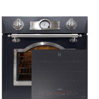 EINBAU-BACKOFEN EH 6355 Em Sil+ Induktionskochfeld KCT 6110 FI Power Booster 60 cm Anti Scratch/ matt - Schwarz, Metall (59.4/59.4/57.5cm) - Kaiser Küchengeräte