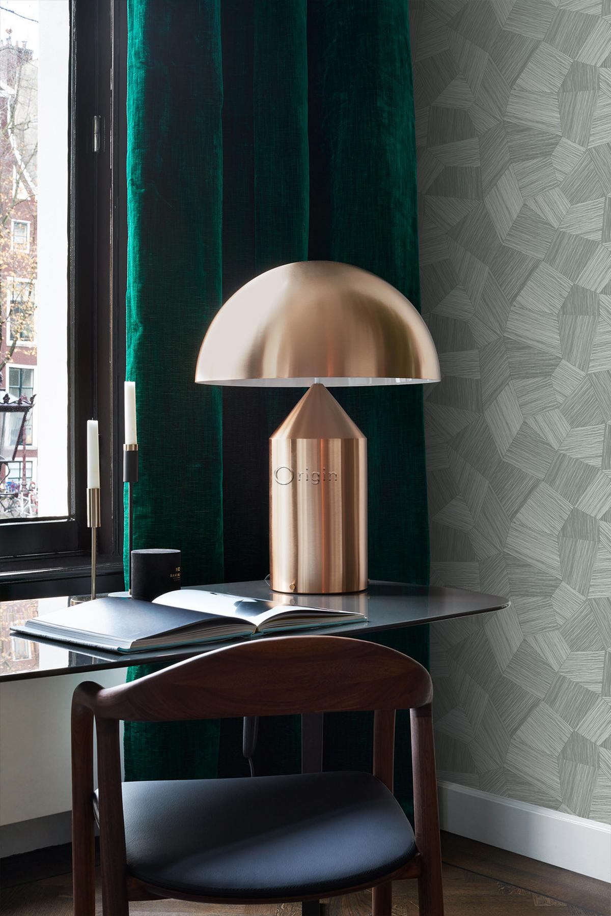 TAPETE 3D-Muster 53 cm x 10.05 m - Grau, Papier (53/1000cm) - Origin Wallcoverings