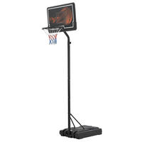 BASKETBALLKORB In- & Outdoor höhenverstellbar - Schwarz, Metall (60/90cm) - Artsport