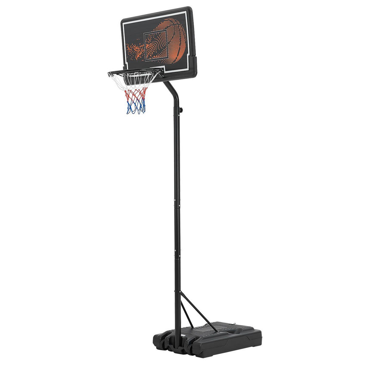 BASKETBALLKORB In- & Outdoor höhenverstellbar - Schwarz, Metall (60/90cm) - Artsport