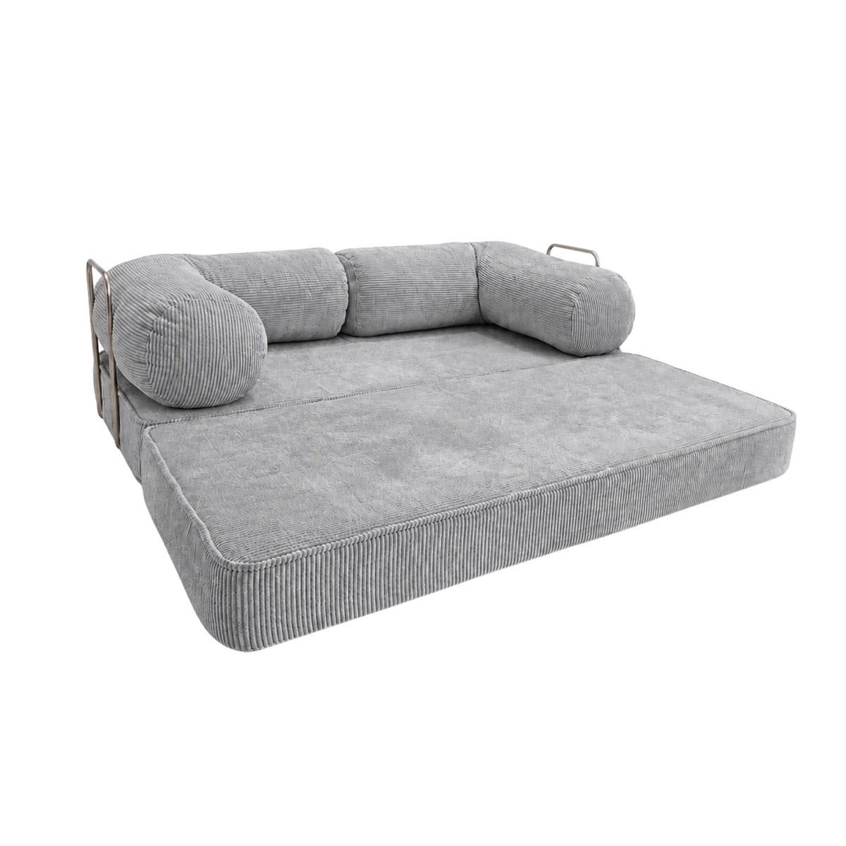 MINIMALISTISCHES Design Sofa für das Wohnzimmer Grau - Grau, Textil (200/70/100cm) - SURB