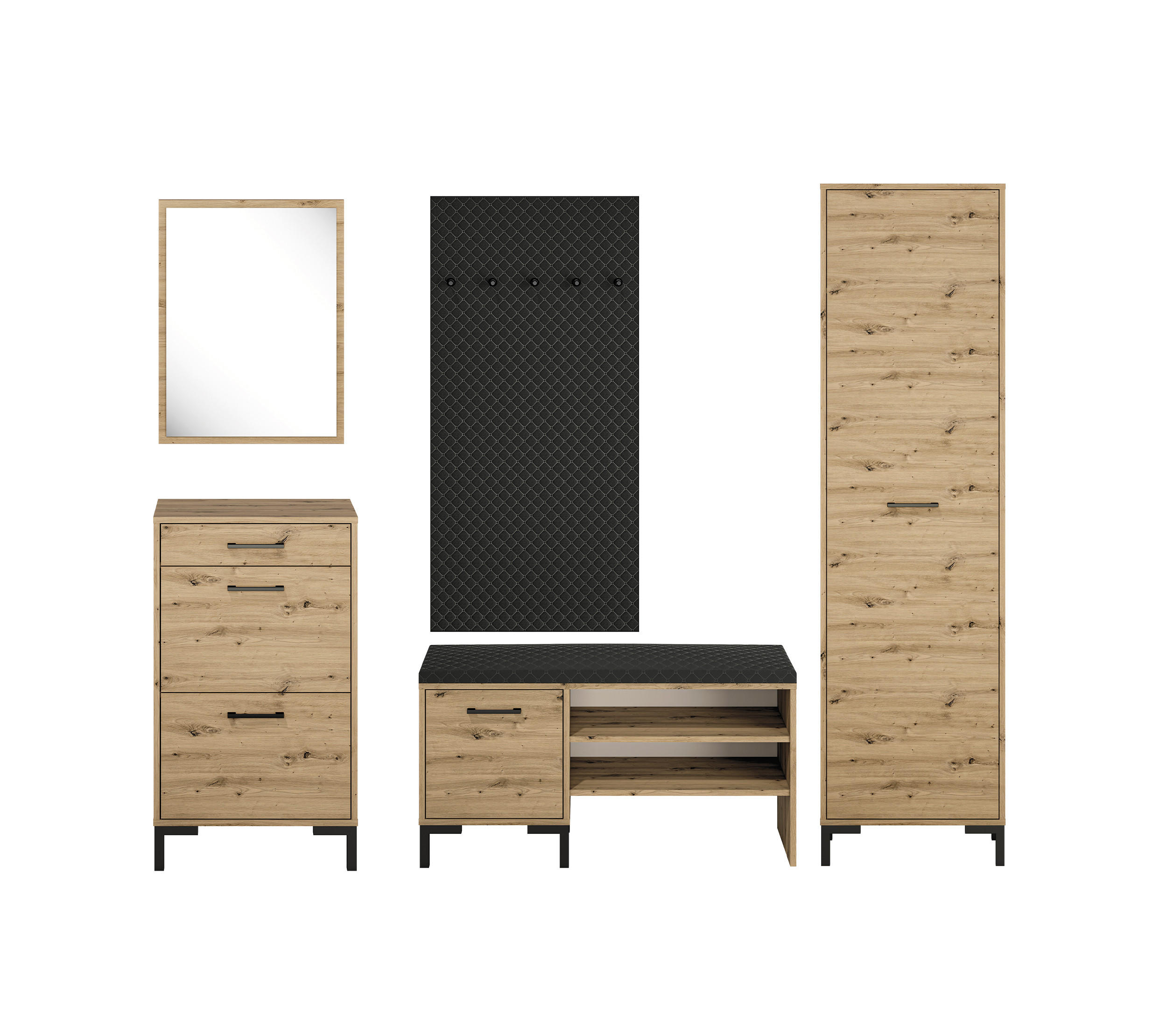 Feldmann-Wohnen Garderobe Braun 215x200x34 cm