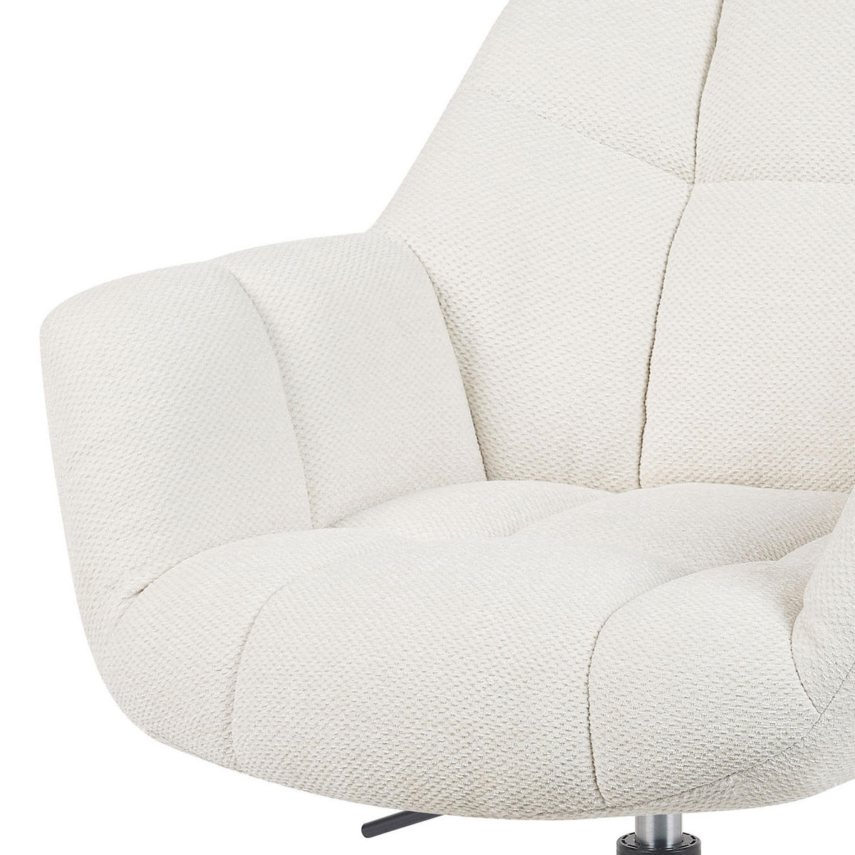 BÜROSTUHL Mika-Nala - Creme/Schwarz, Textil/Metall (65/78/66cm) - DUBI Möbel