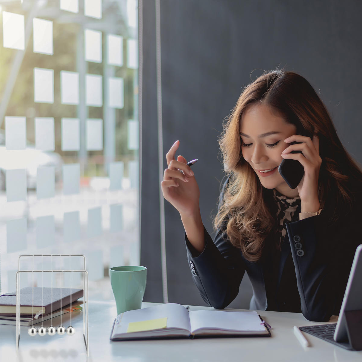 NEWTON Pendel - Silberfarben, Metall (10.5/11/13.5cm) - Relaxdays