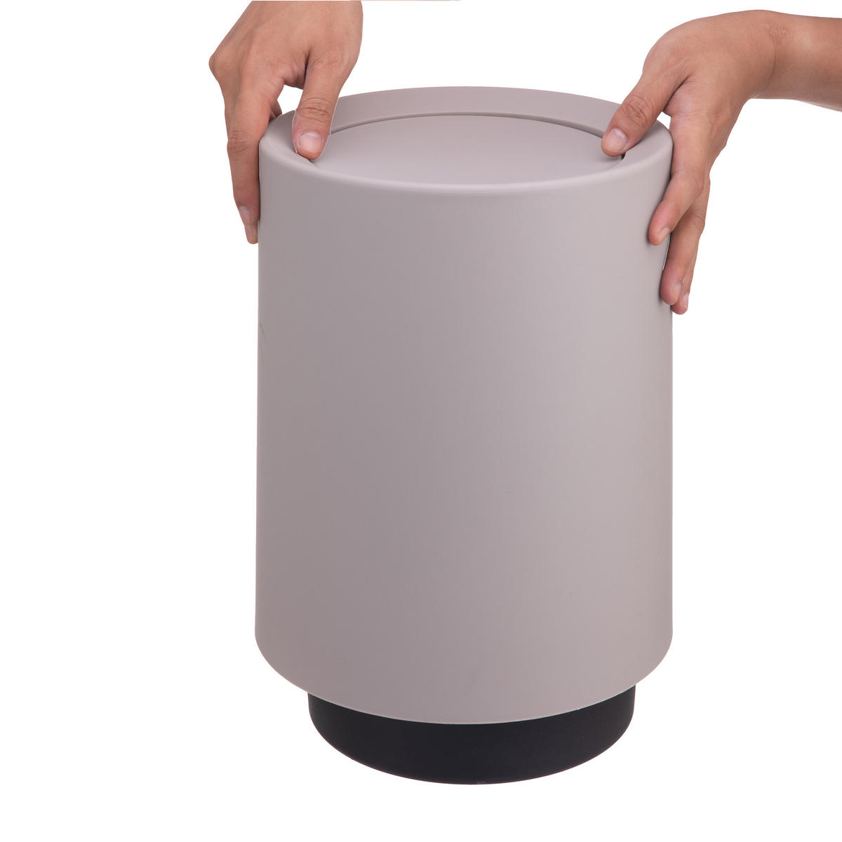 MÜLLEIMER - Beige, Kunststoff (26/31.5/26cm) - Relaxdays