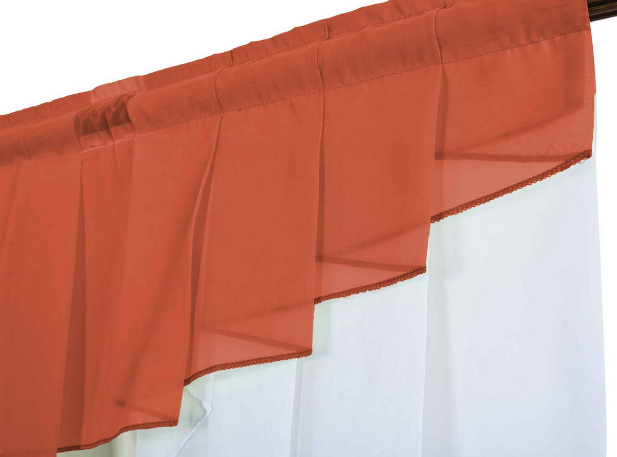 SCHEIBENGARDINE MEIßEN 100x100 cm Terrakotta - Terra cotta, Textil (100/100cm) - Gardinenbox