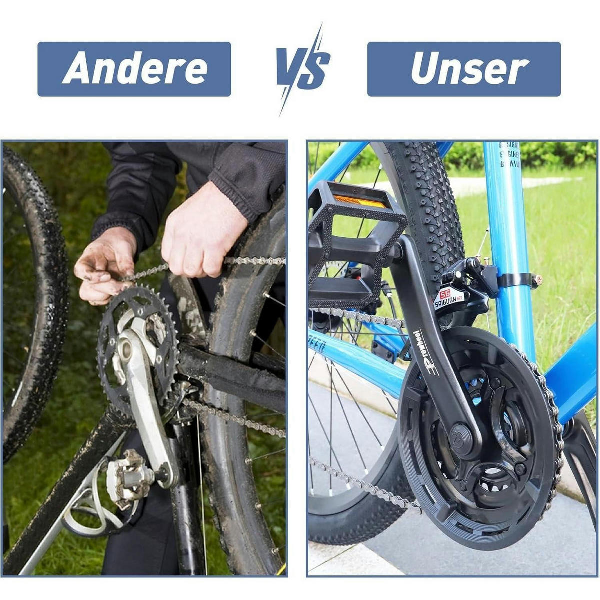 KURBELGARNITUR 3x6/7/8-fach 42-34-24 Zähne 170 mm MTB Schwarz - Schwarz, Metall (17/2/18.6cm)