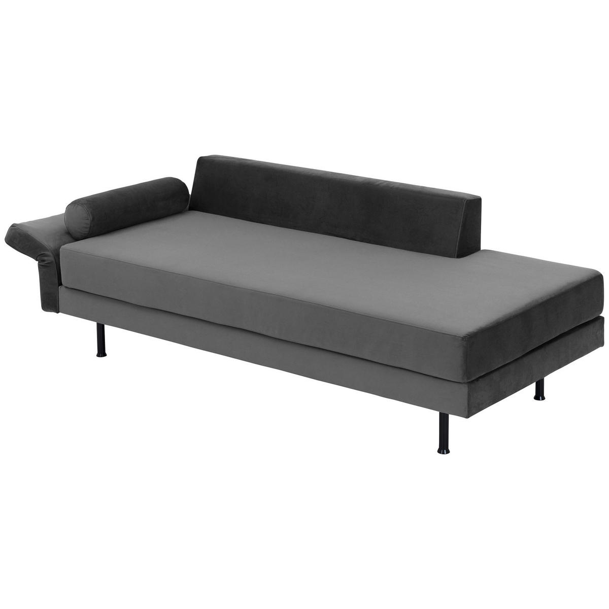 RECAMIERE Armlehne links Keara Samtvelours anthrazit - Anthrazit, Kunststoff (190/87/81cm) - 58aufmkessel