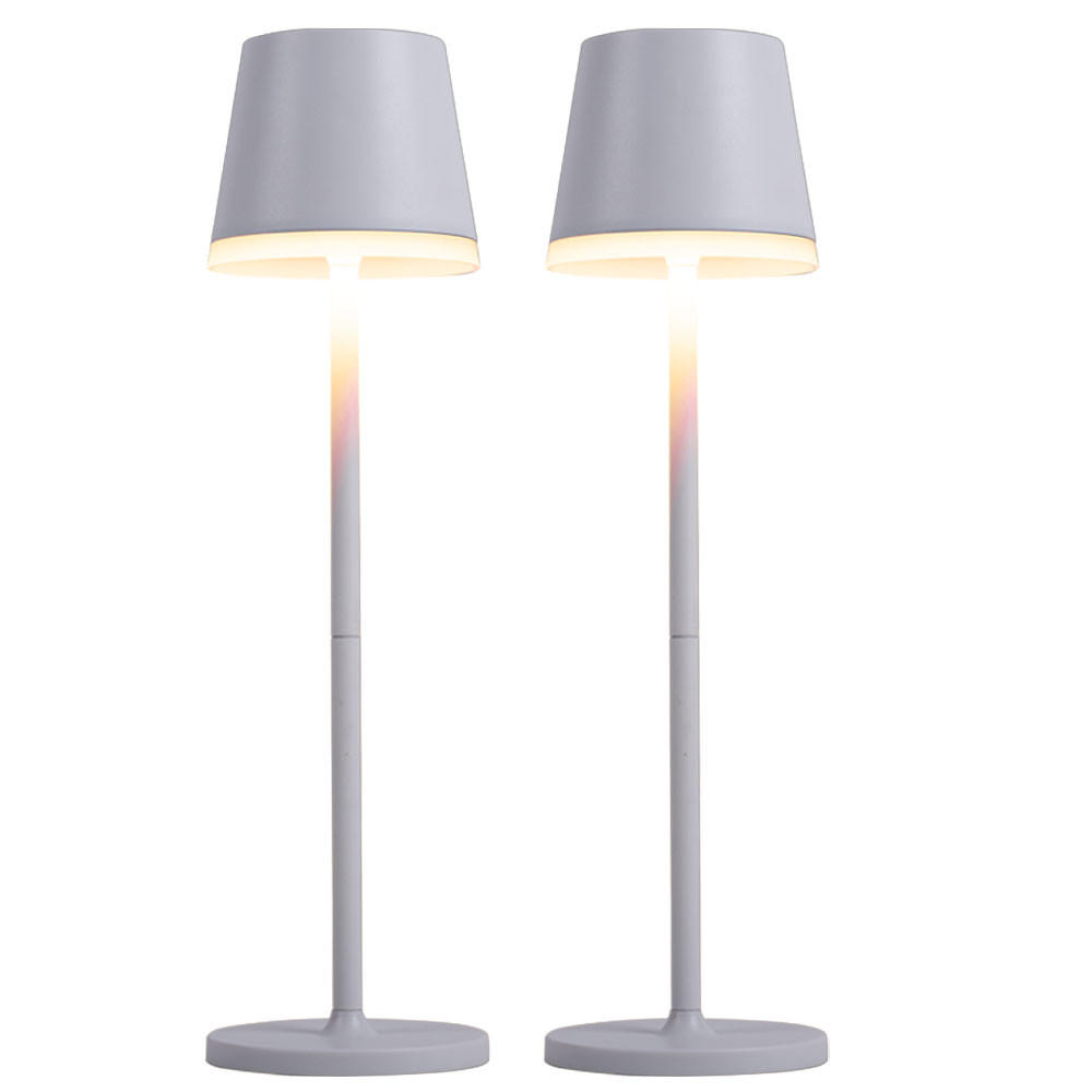 LED AUSSENLEUCHTE Metall Weiß 2er Set - Weiß, Metall (11/11/41cm) - Globo Lighting