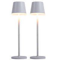 LED AUSSENLEUCHTE Metall Weiß 2er Set - Weiß, Metall (11/11/41cm) - Globo Lighting