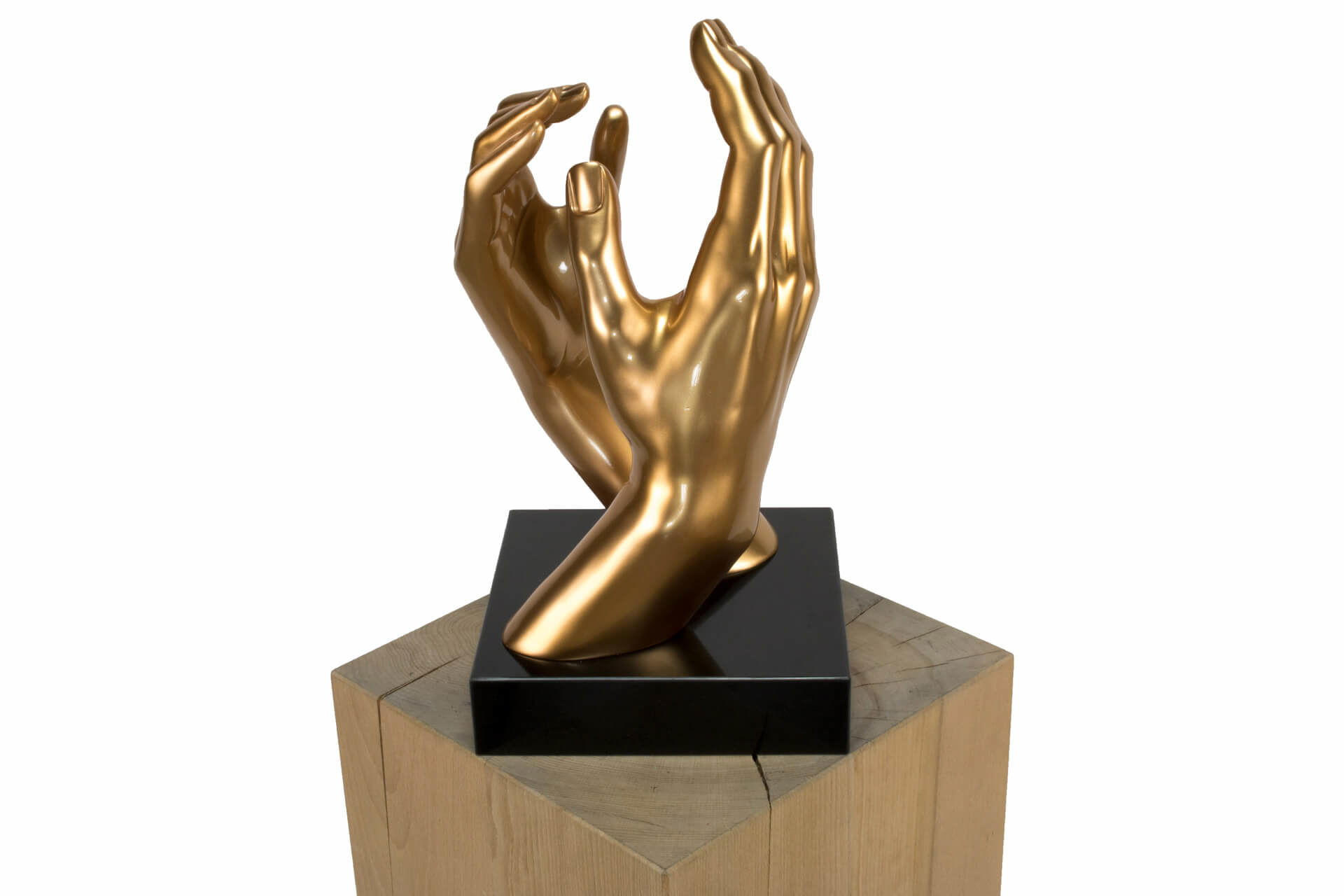 SKULPTUR Gold 41/21 cm - Goldfarben, Stein (41/21/21cm) - KUNSTLOFT