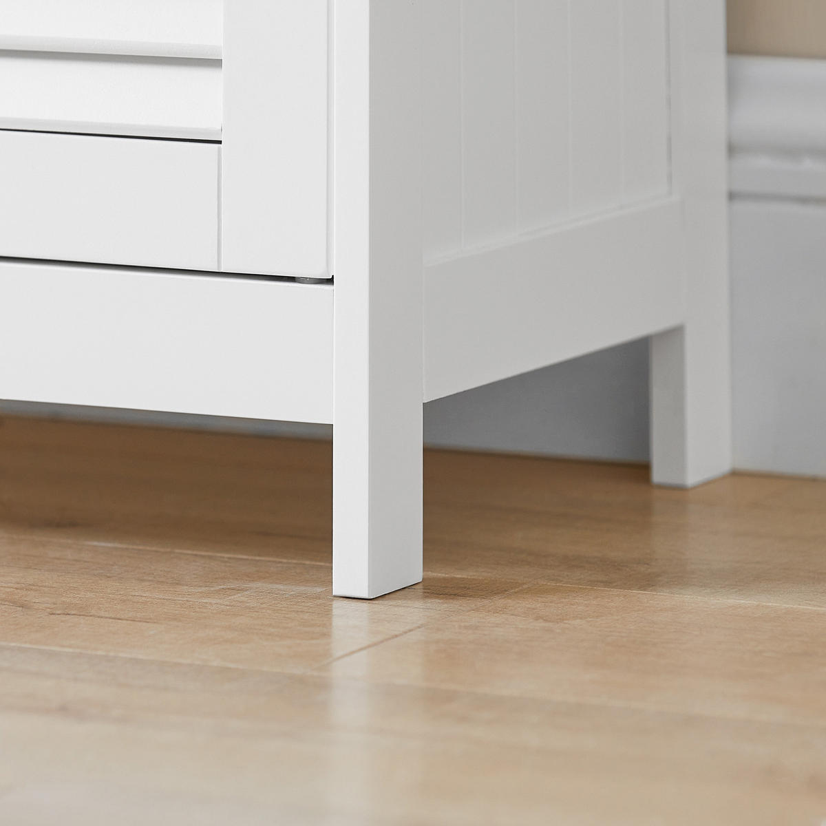 BADEZIMMERSCHRANK Weiß - Weiß, Holzwerkstoff (60/87/35cm) - SoBuy