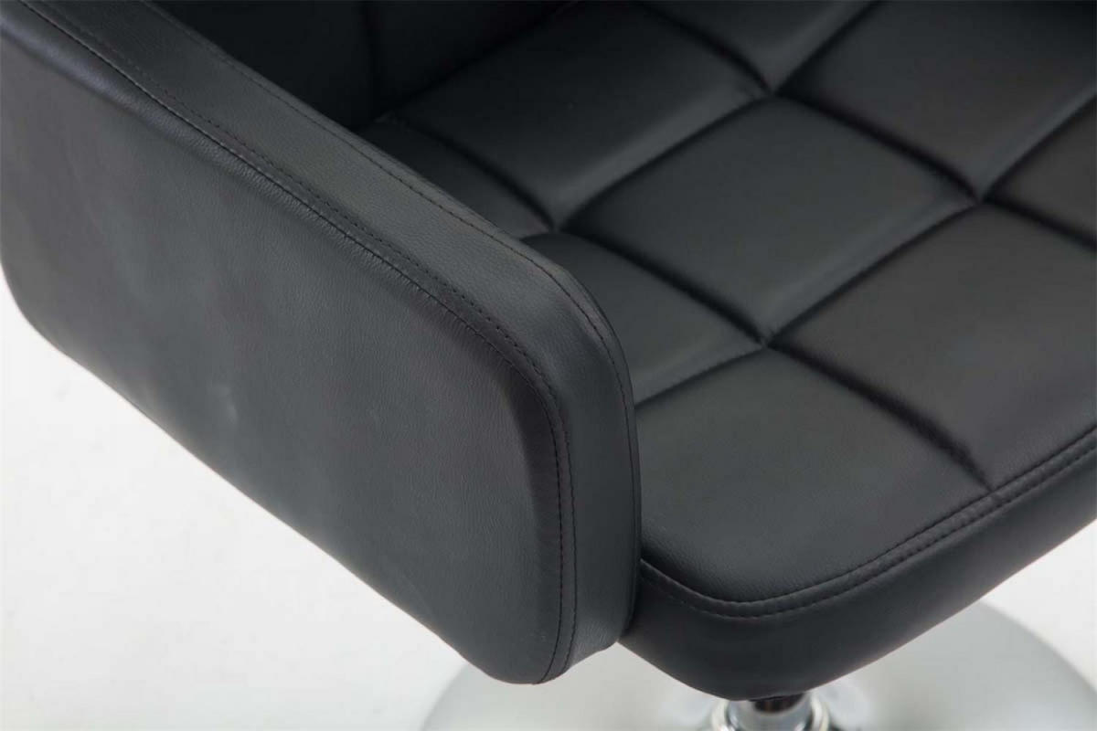 SESSEL Lederlook schwarz - Schwarz, Textil/Metall (58/80/48cm) - CLP