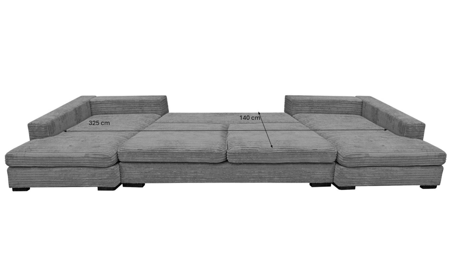 Thumbnail - Kaiser Möbel Ecksofa, Creme, Holz, 373x155 cm, Wohnzimmer, Sofas & Couches, Wohnlandschaften, Ecksofas