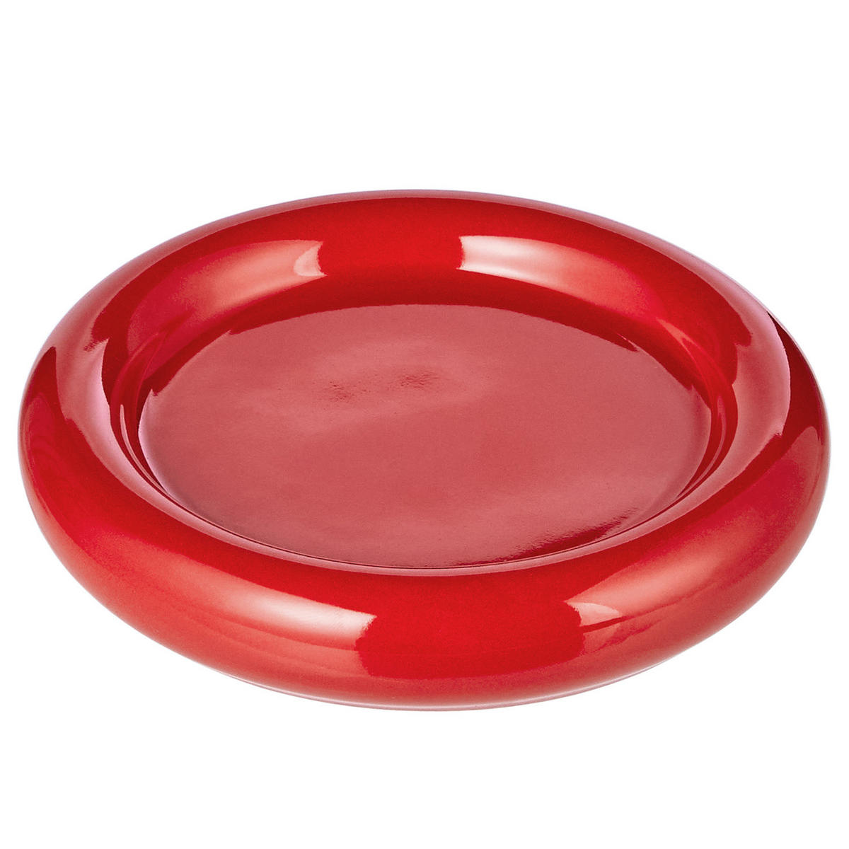 APPETIZERTELLER (4er Set) Groove - Rot, Keramik (12/12/2cm) - Butlers