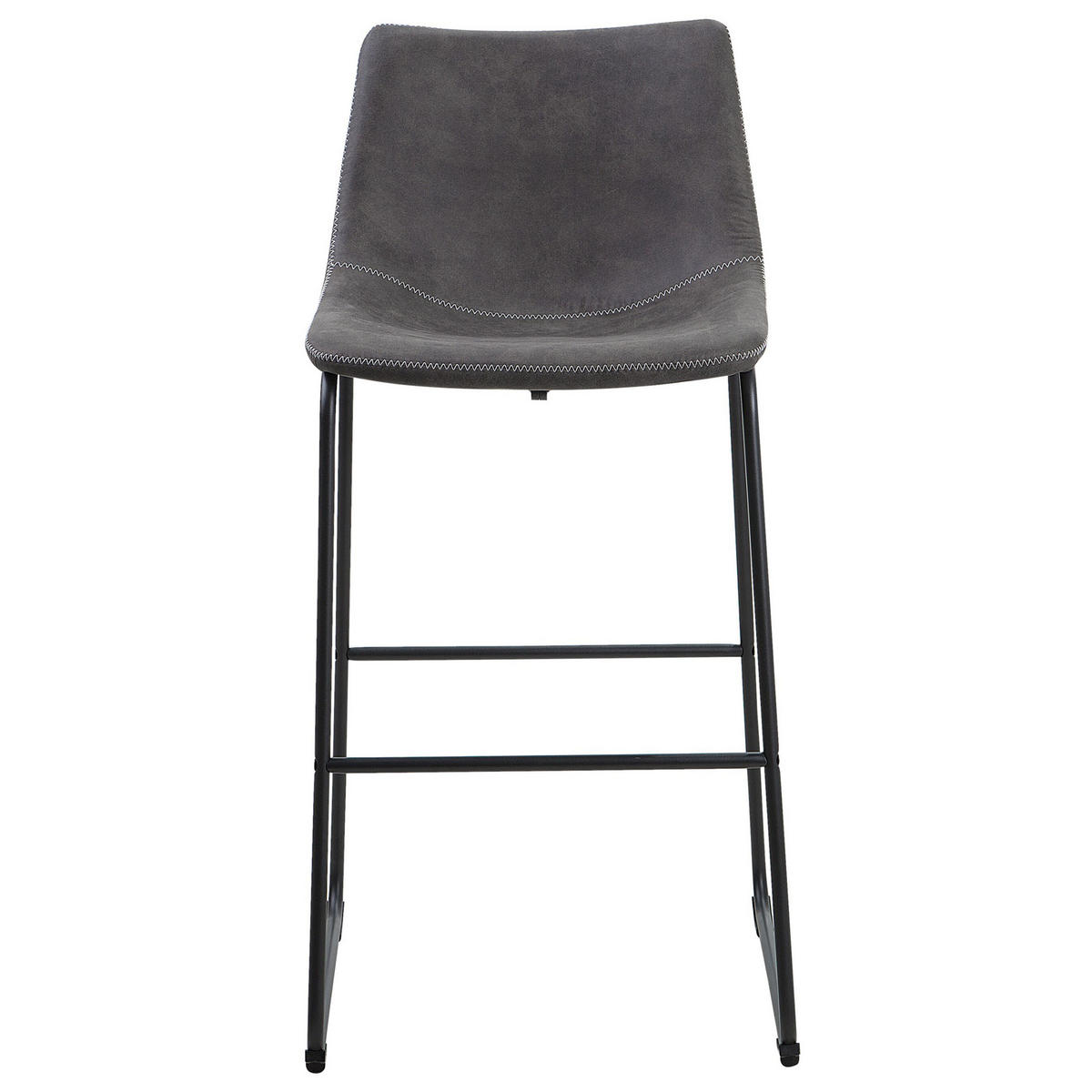 BARSTUHL 2er-Set Polsterbezug Grau Franks - Grau, Textil/Metall (46/99/46cm) - Beliani