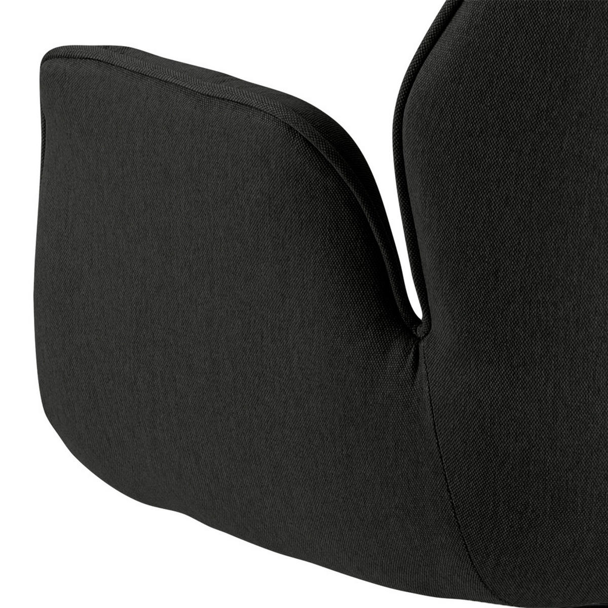 ARMLEHNSTUHL schwarze Beine dunkelgrau - Grau, Holzwerkstoff (61/91/59cm) - ebuy24