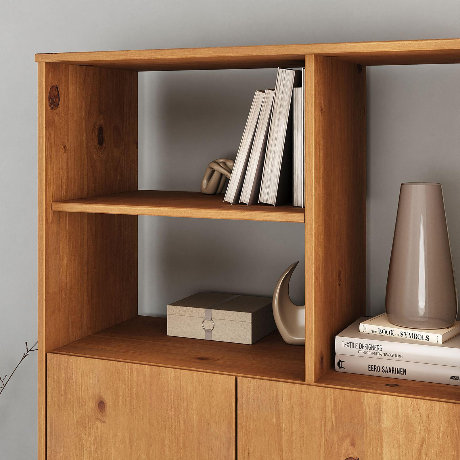 HIGHBOARD SIMONA - Eichefarben, Holz (80/133/37cm) - IDIMEX