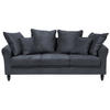 3-SITZER-SOFA Samtstoff Grau Bornholm - Dunkelgrau, Textil (197/76/79cm) - Beliani