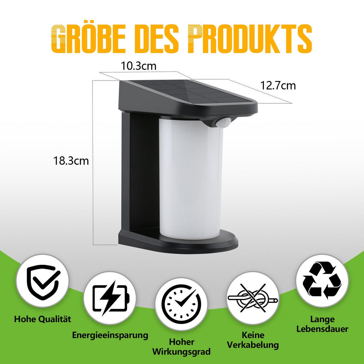 VENKOVNÍ nástěnné svítidlo Berlinchen II 18/10,5/12,7 cm - černá, plast (10.5/12.7/18cm) - Nettlife