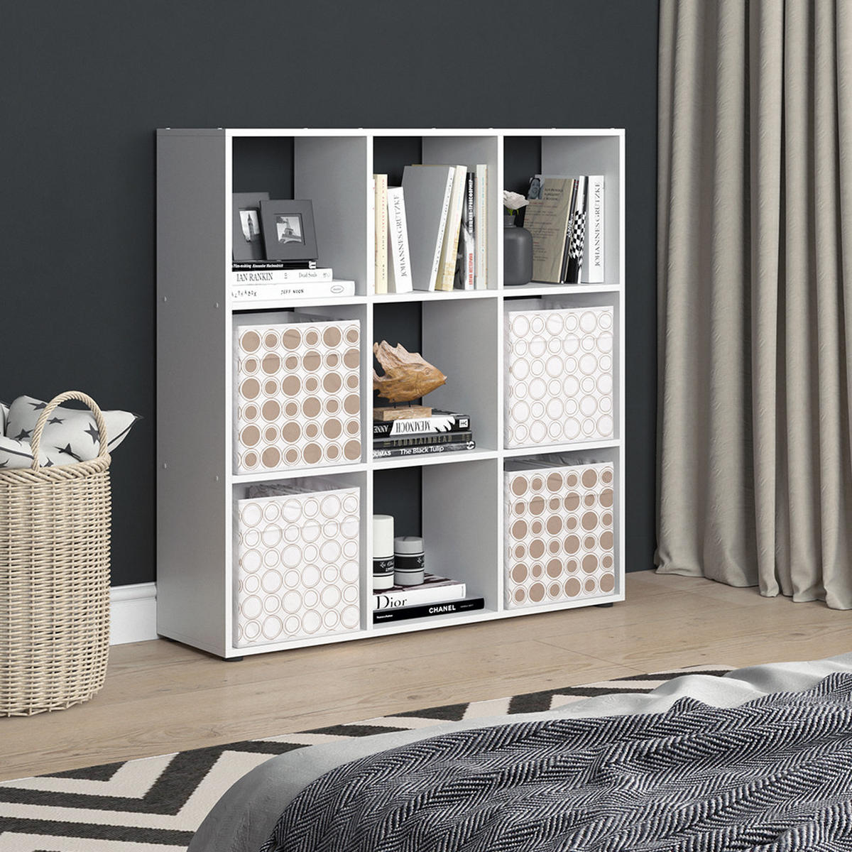 DĚLICÍ STĚNA Nove Bílá - bílá, kompozitní dřevo (104/108/29cm) - Vicco