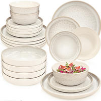 TAFELSERVICE KEY WEST - 24 teilig aus Steingut - Creme, Stein (27/6.5/27cm) - Sänger
