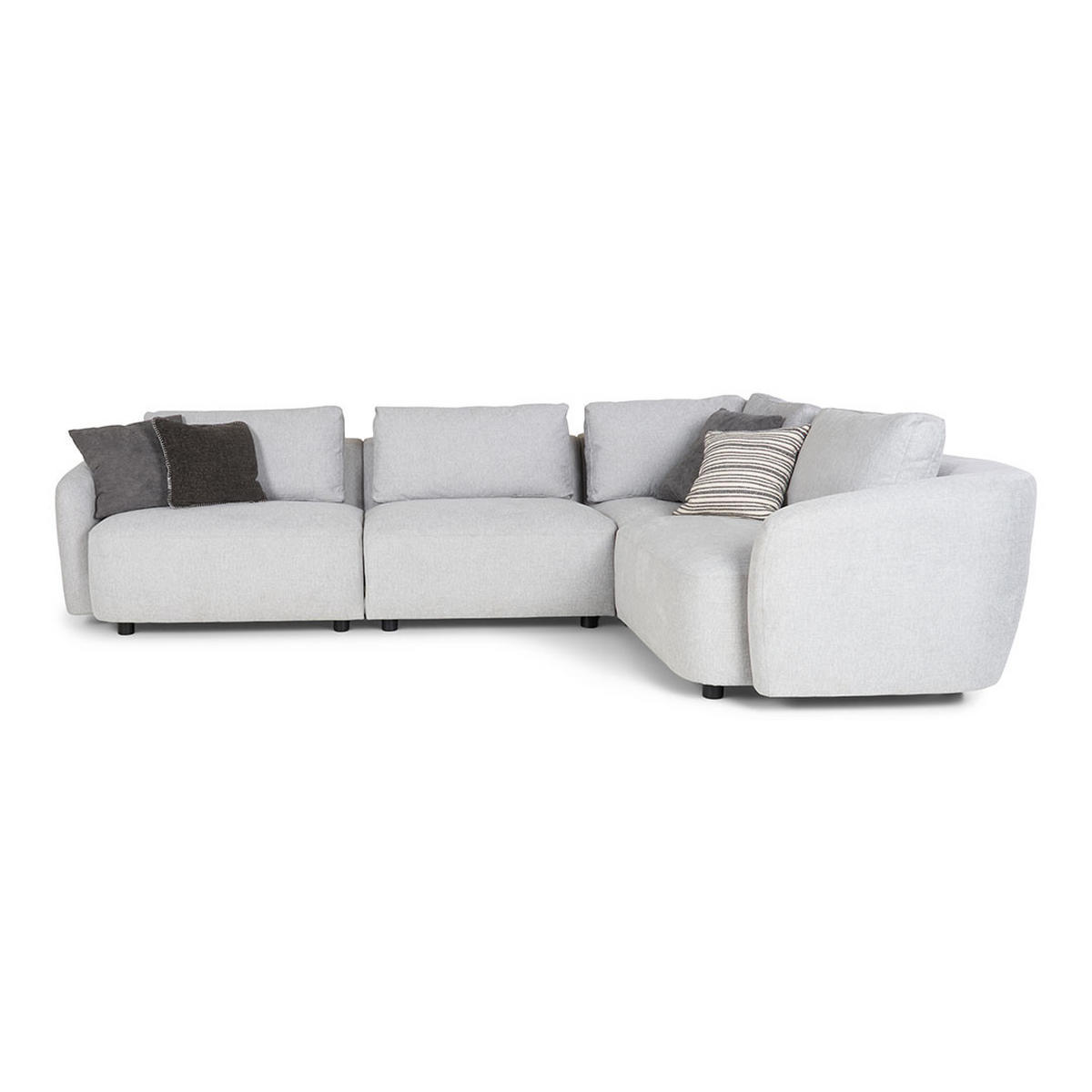 ECKSOFA Bergen Stoff Hellgrau - Hellgrau, Textil (205/297cm) - ebuy24