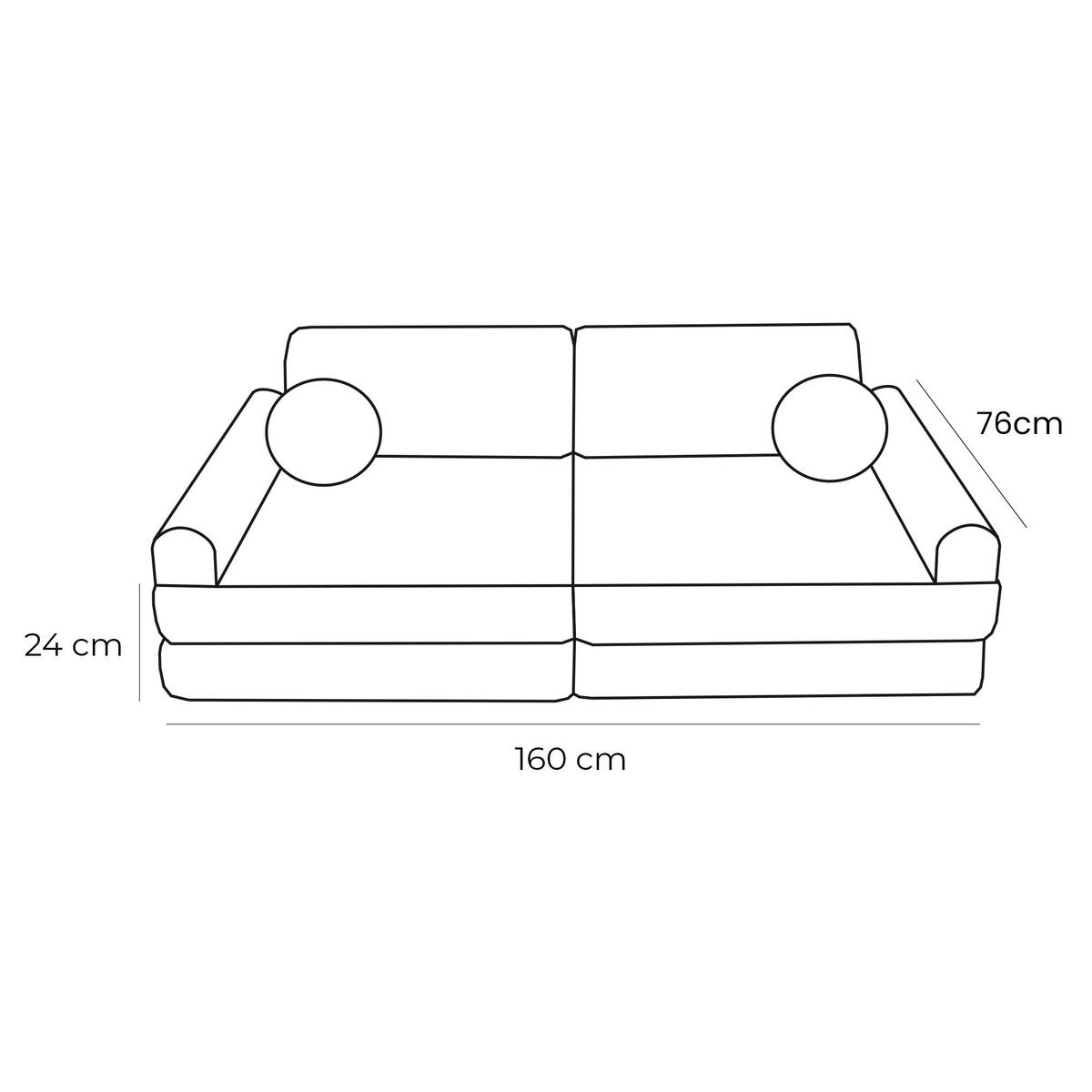 MODULARES Kindersofa aus Schaumstoff – weiches 4-in-1 Spielsofa für Kinderzimmer - Beige, Textil (160/50/76cm) - Bees & Blooms