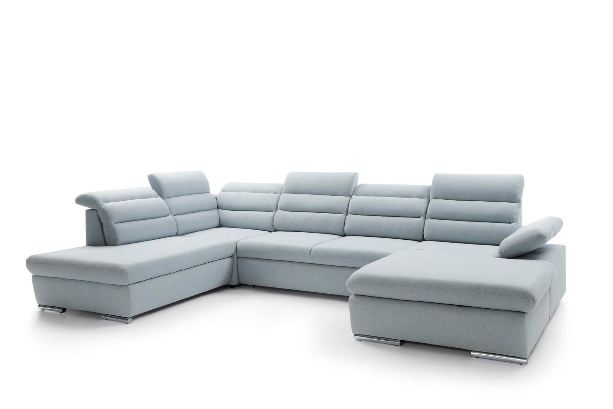 ECKSOFA GRECO Blau 356x230x98 cm - Blau, Textil (356/230cm) - FURNLUX