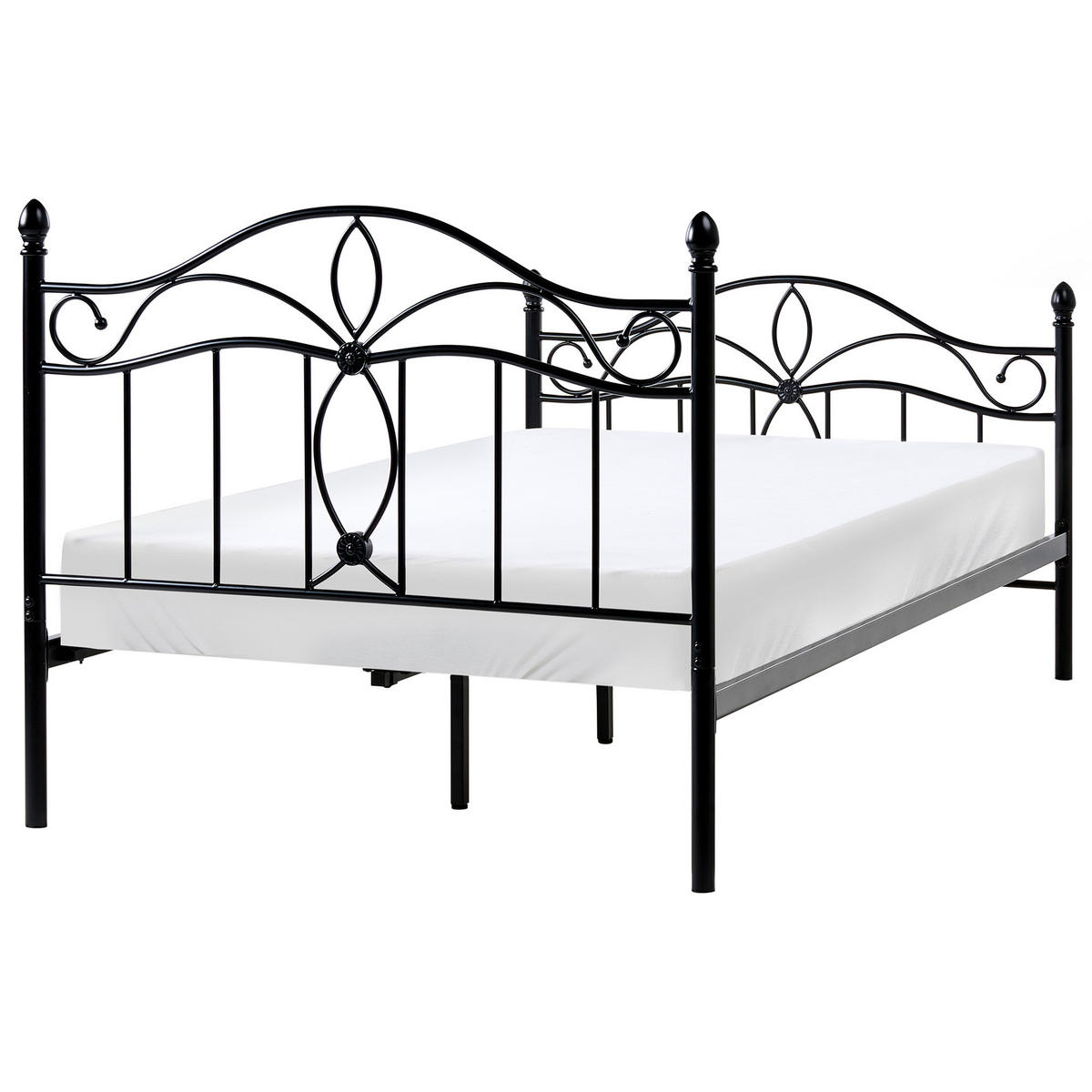 BETT mit Lattenrost 120/200 cm Schwarz Antlia - Schwarz, Metall (120/200cm) - Beliani