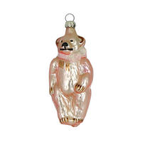 CHRISTBAUMSCHMUCK Großer Bär weiß matt 9 cm - Multicolor, Metall (0.1/9/0.1cm)