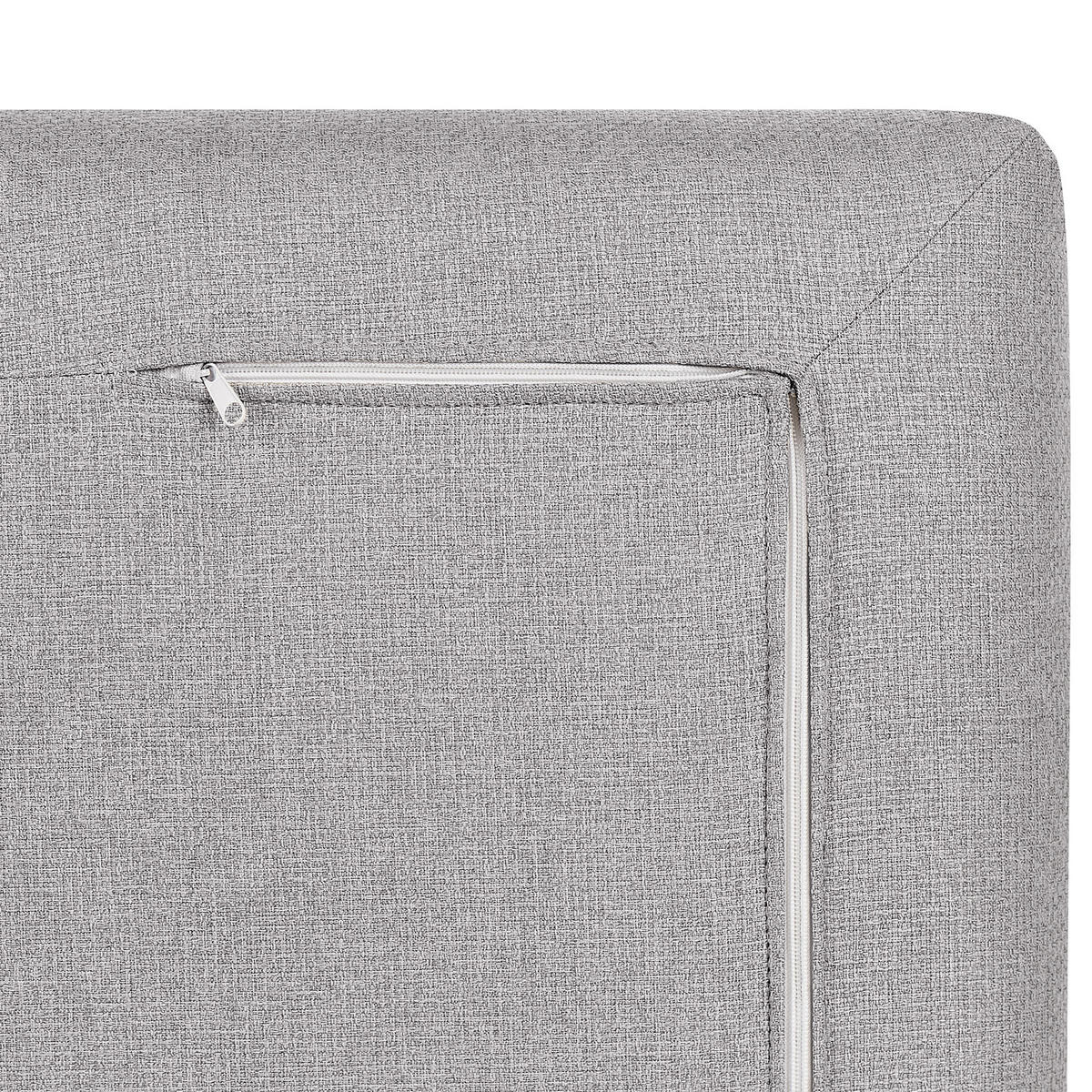 POHOVKA 2-místná Látka Šedá s polštářem Heden - šedá, textil (197/81/86cm) - Beliani