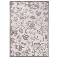 TEPPICH Outdoor Beige Bunte Pflanzlich Kurzflor Rechteckig - 140x200 cm - Naturfarben, Textil (140/200cm) - Mazovia
