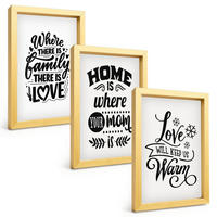 BILDER SET 3er Set - 20x30 cm Goldrahmen - Familie, Liebe, Zuhause, Wärme - Goldfarben, Kunststoff (20/30cm) - TULUP