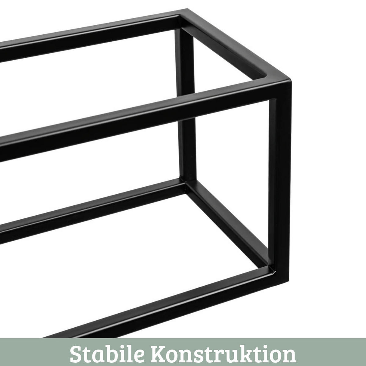 BLUMENSTÄNDER Holz LURI 50 cm hoch MDF Metallgestell - Braun, Holz (20/50/21cm) - DELUKE