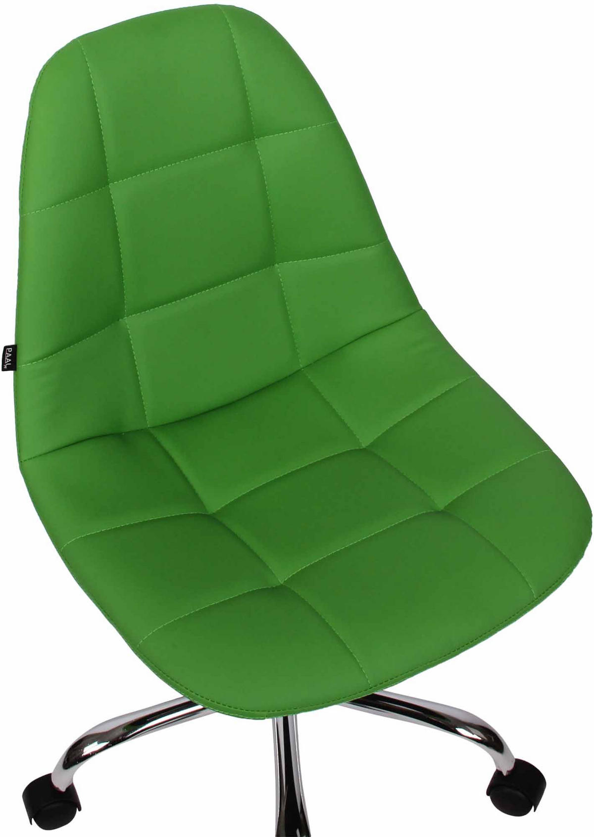 DREHSTUHL Lederlook grün - Chromfarben/Grün, Textil/Metall (47/79/56cm) - CLP