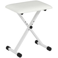 HOCKER DE-16441 klappbar & höhenverstellbar Weiß - Weiß, Metall (29/47/39cm) - ComfortXL