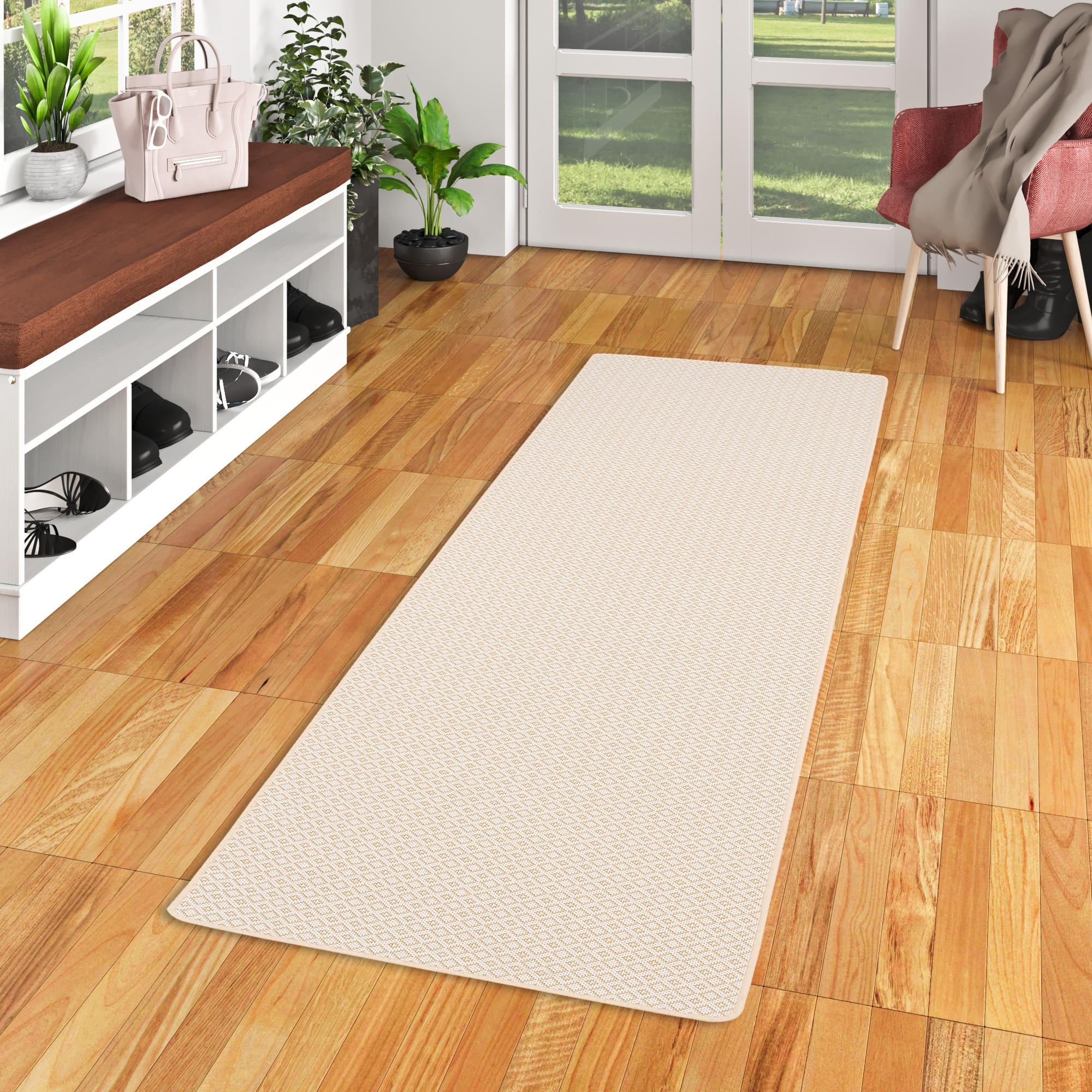 IN & OUTDOOR LÄUFER FLACHGEWEBE OSLO TREND - Honig, Textil (100/300cm) - Snapstyle