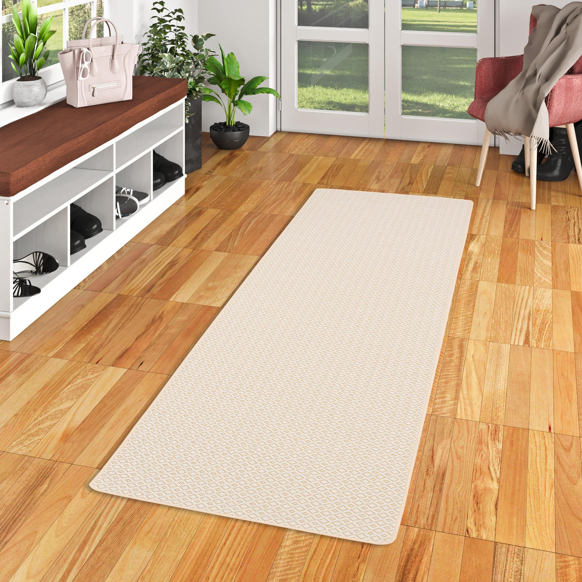 IN & OUTDOOR LÄUFER FLACHGEWEBE OSLO TREND - Honig, Textil (80/240cm) - Snapstyle