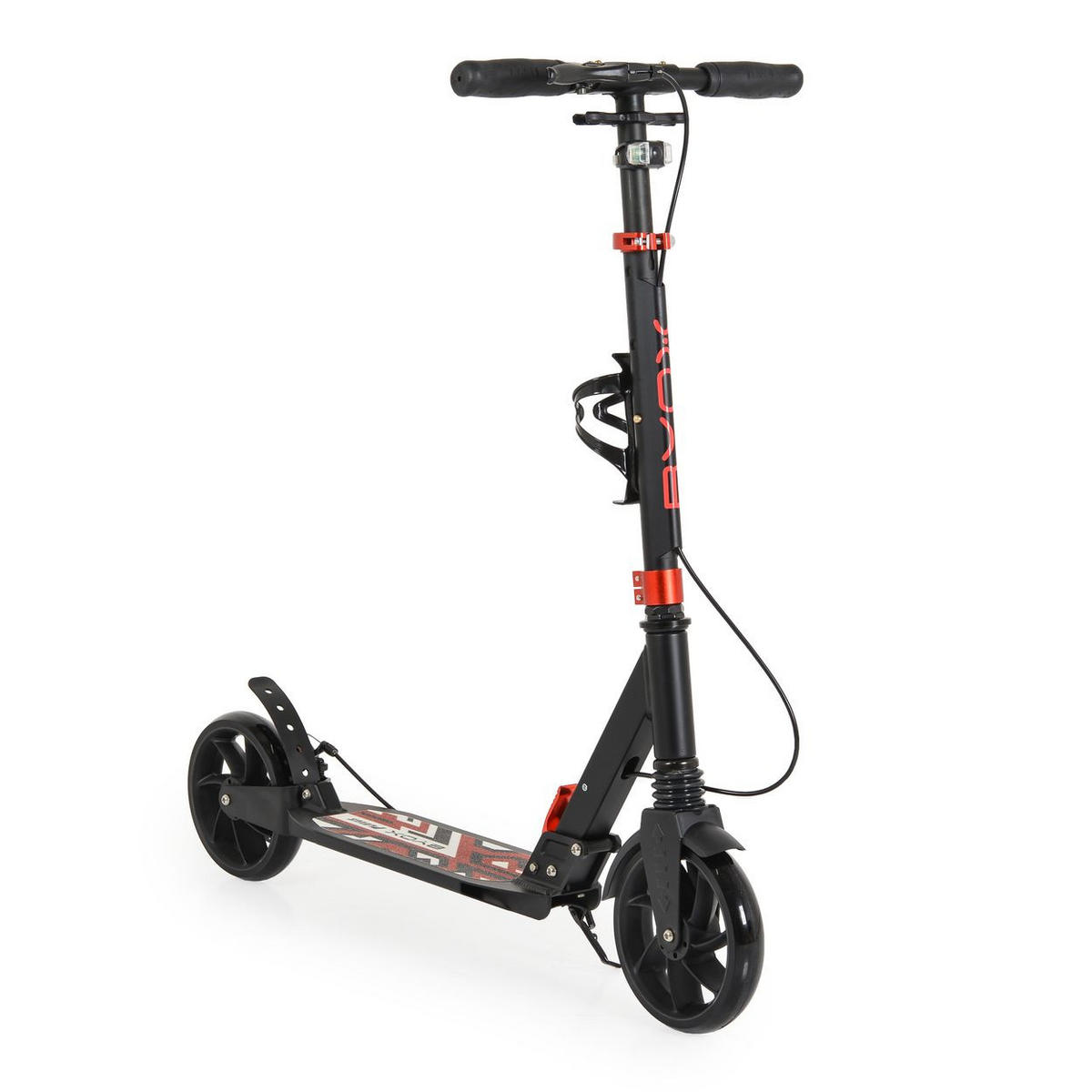 KINDERROLLER Plexus black Bremse Stoßdämpfer Flaschenhalter bis 100 kg - Schwarz, Metall (93/40/80cm)