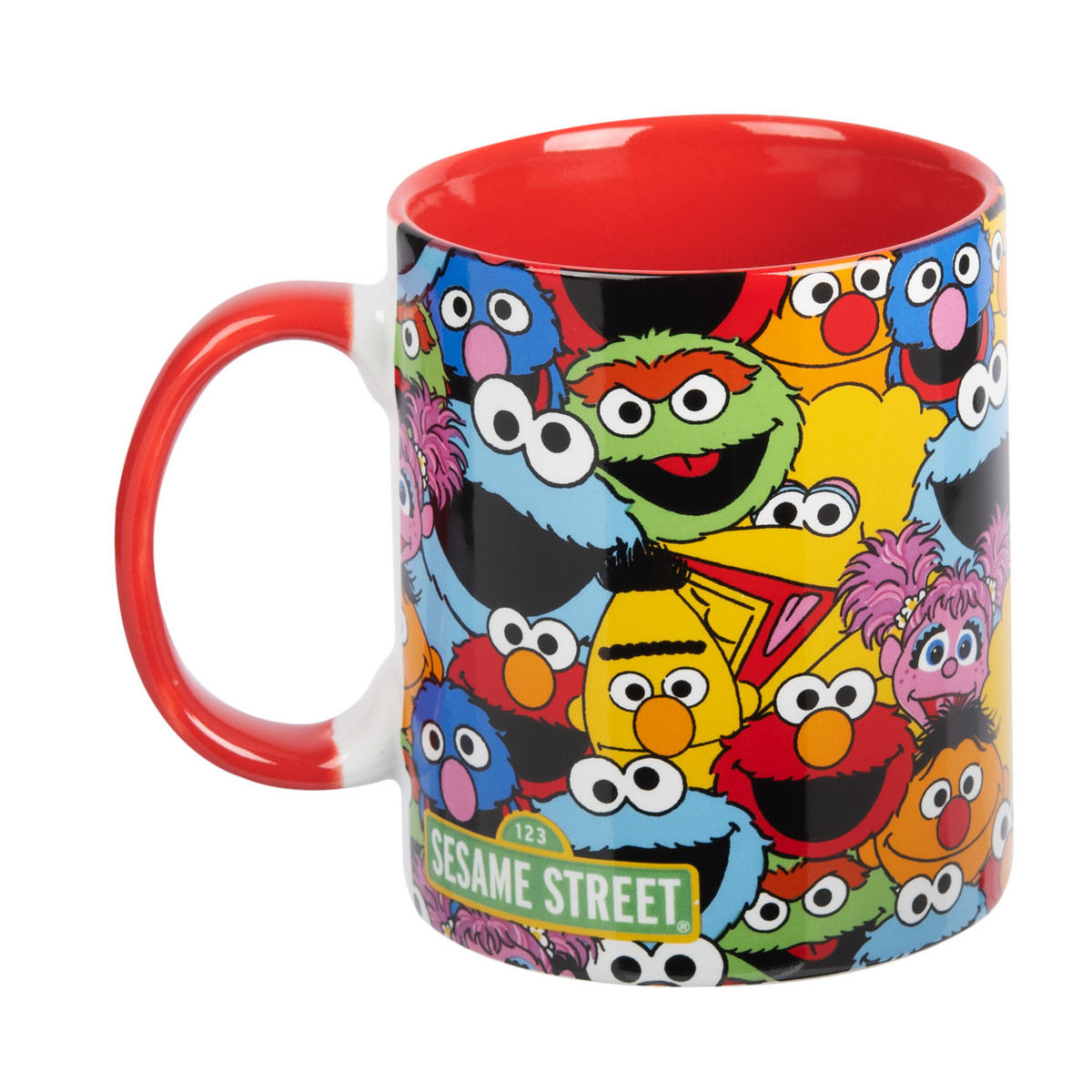 BECHER Sesamstraße Alle Freunde Rot 320 ml - Rot, Keramik (0.32L) - United Labels