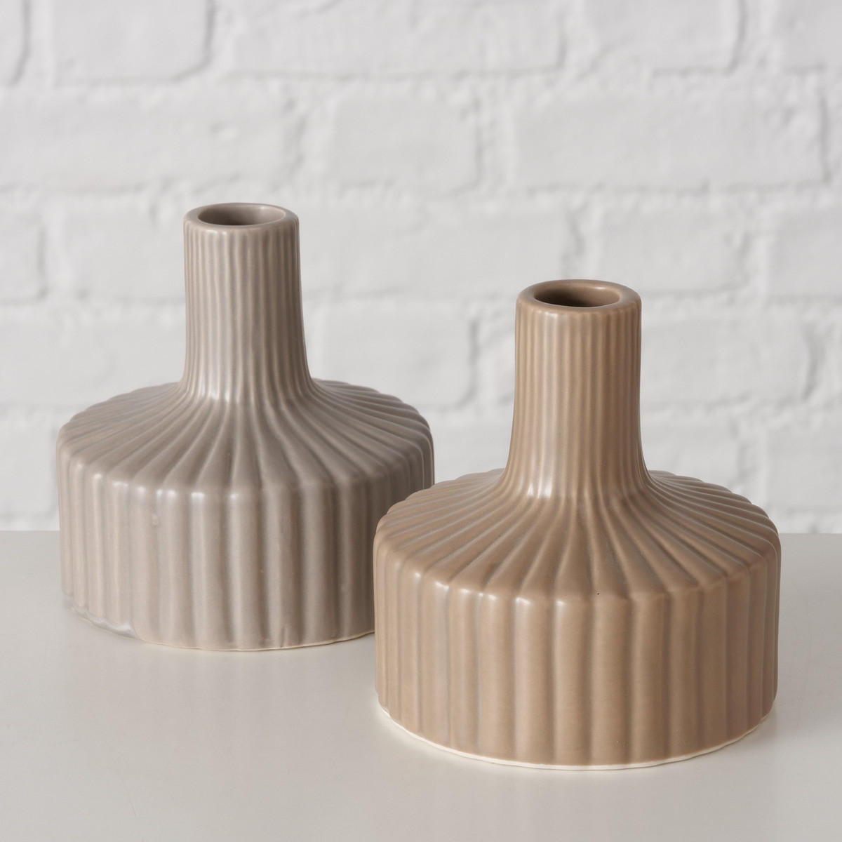 VASE Libelly 11 cm - Braun, Keramik (11cm) - Boltze Home