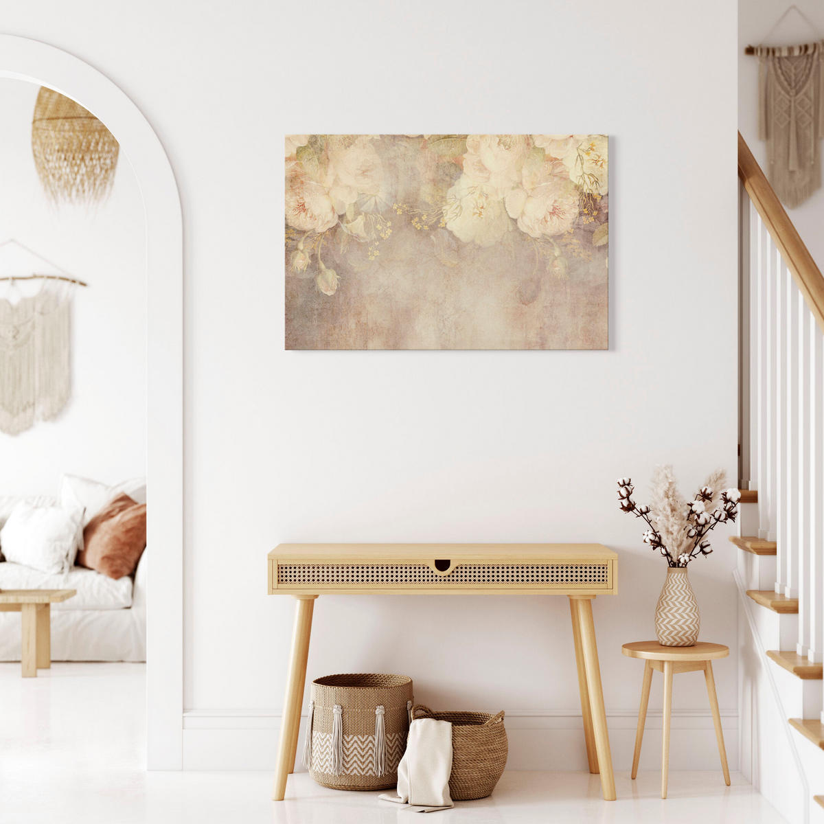 LEINWANDBILD Magnolie 90x60 cm - Multicolor, Holz (90/60cm) - LUMASOUL