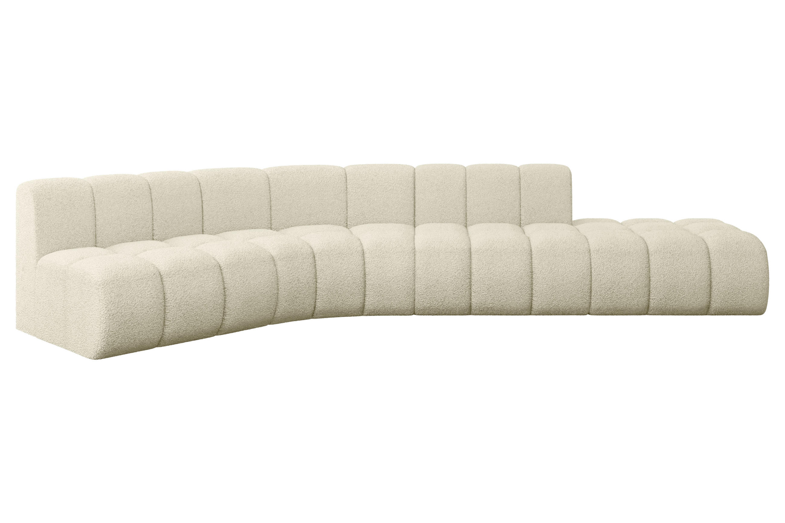 ECKSOFA modulares Sofa Brilo-L1 - 380x174x70 cm Beige - Beige, Holzwerkstoff/Textil (380/174cm) - ALTDECOR
