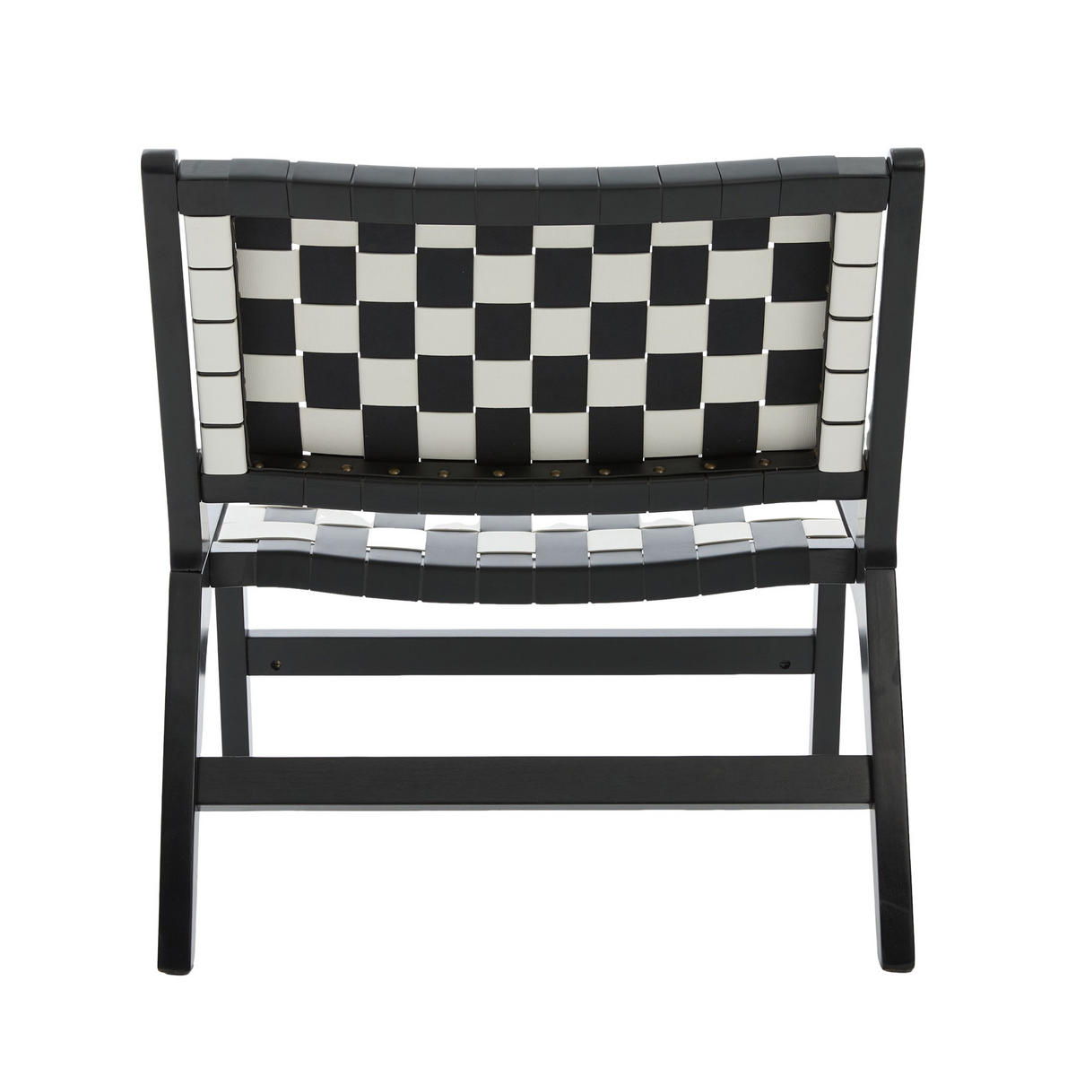 STUHL Schachbrettmuster, DE-42285, Schwarz-Weiß-Kontrast - Schwarz, Holzwerkstoff (66/72/71cm) - ComfortXL