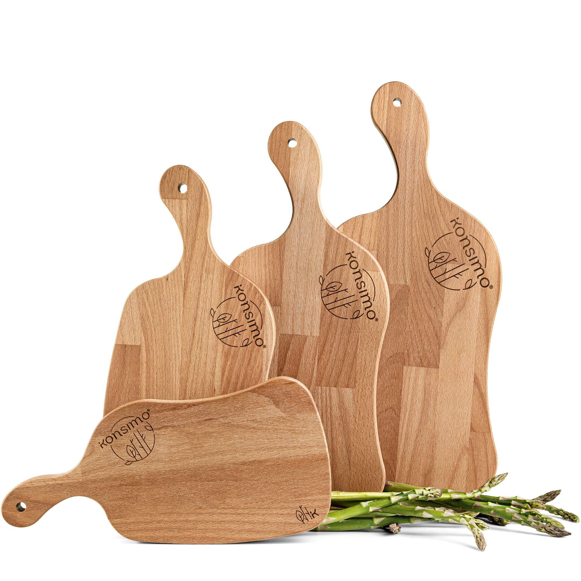 SCHNEIDEBRETT Holz Buche geölt LIVO 4-tlg - Buchefarben, Holz (23/49cm) - KONSIMO®