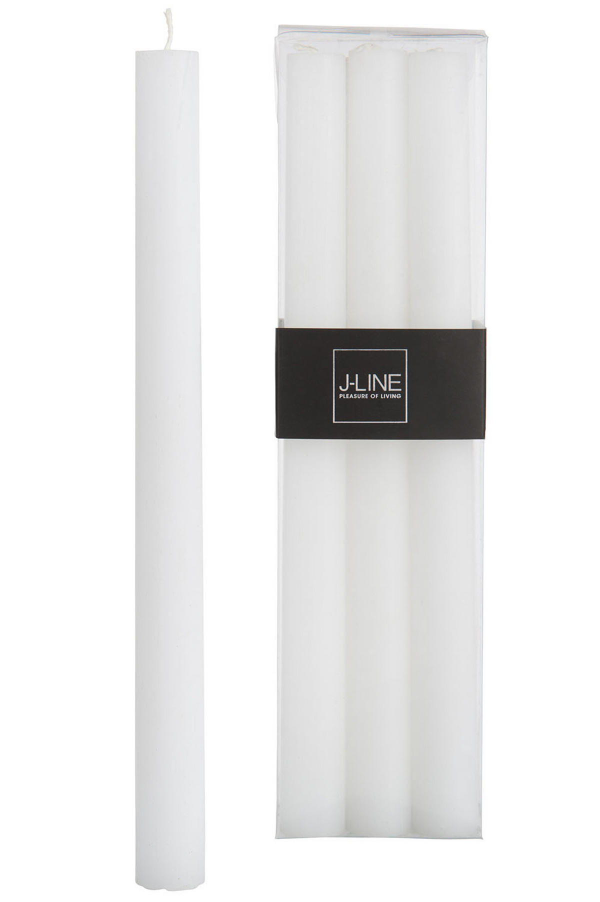 DUFTKERZE AURA - Weiß - 9 Std. - 6er set - Weiß, Paraffin (4.5/24/7cm) - J-Line